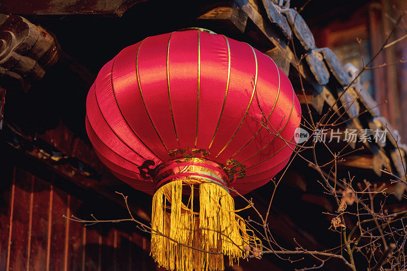 Close up Red Chinese lantern